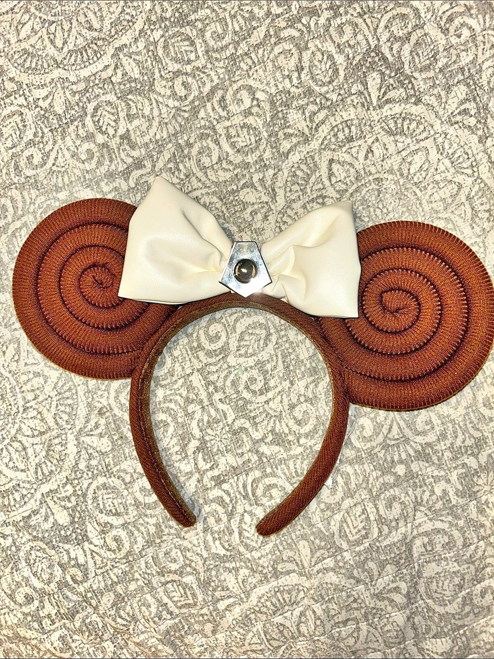 Disney Star Wars Princess Leia Bun Ear Headband Brown & White